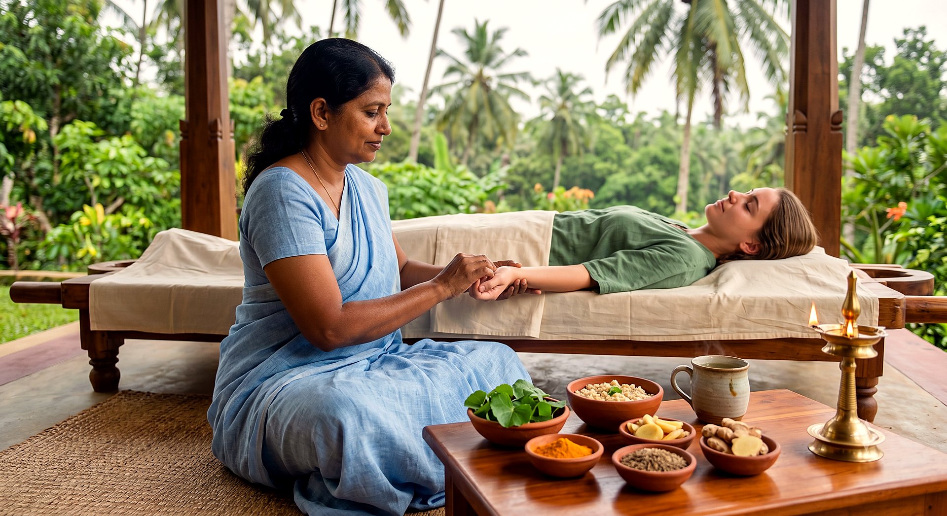 Ayurvedic treatment — food and touch as medicine