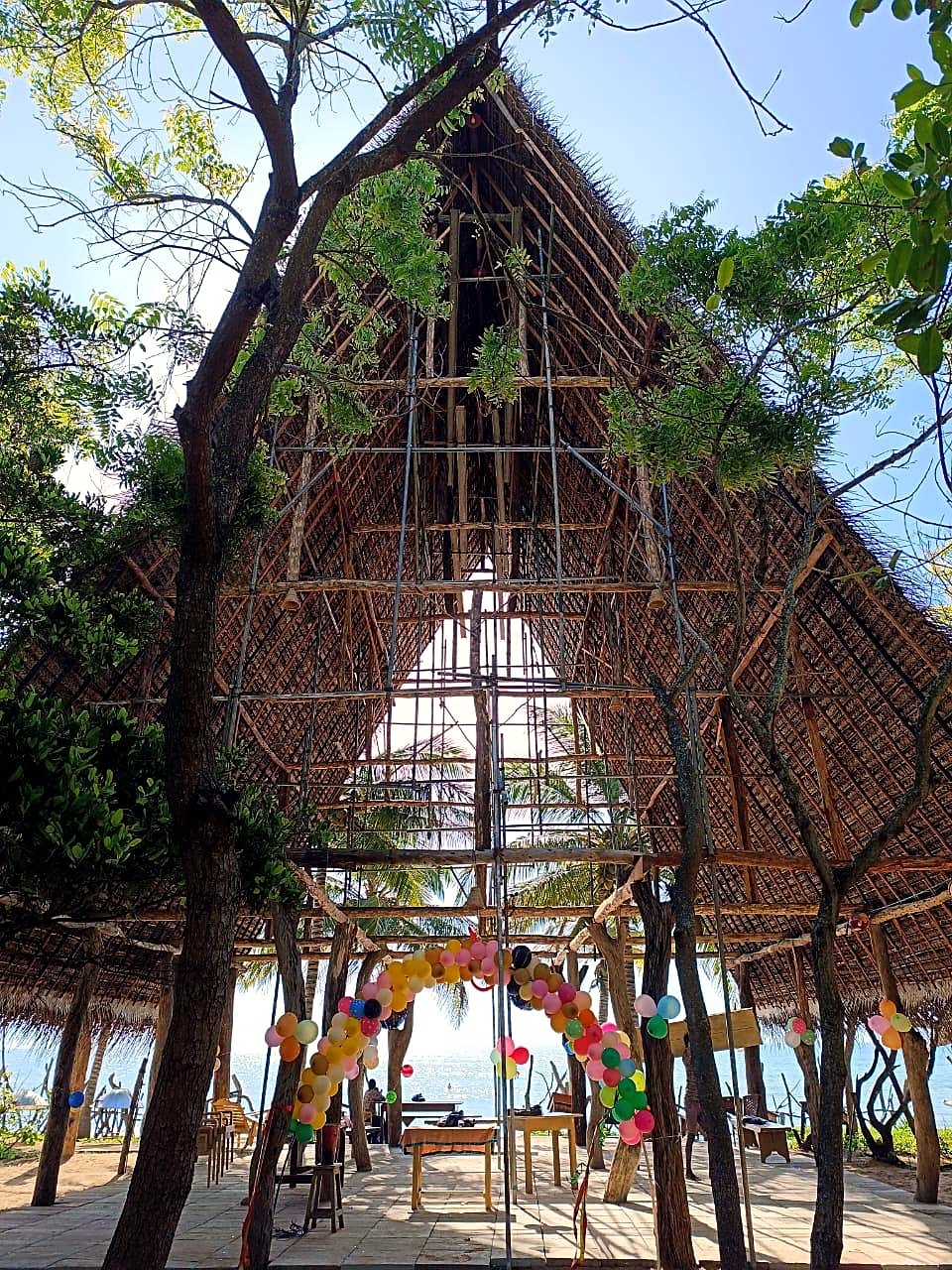 The A-frame restaurant exterior