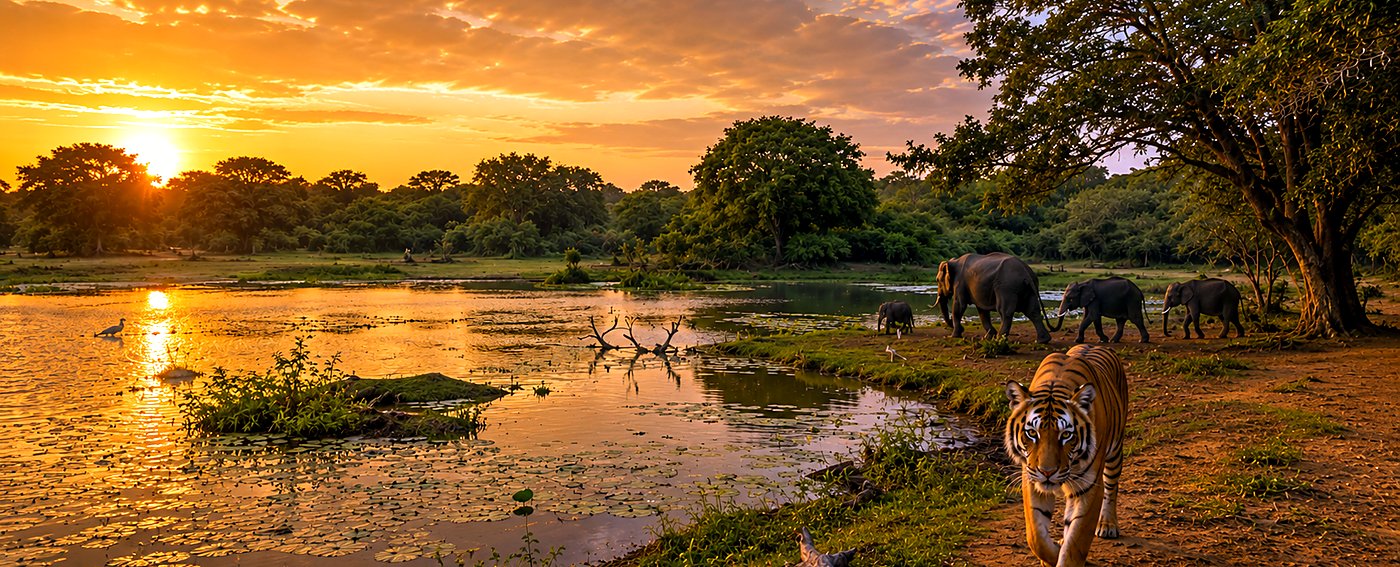 Kumana National Park safari at sunset